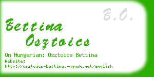 bettina osztoics business card